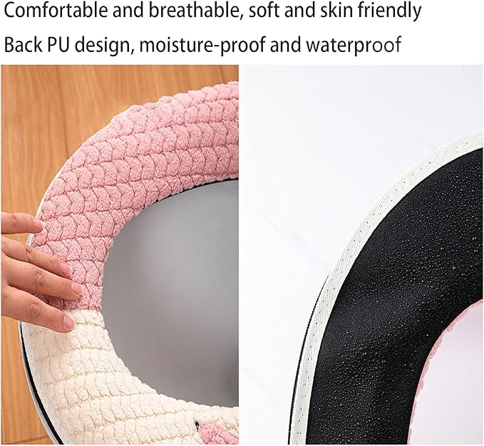 Cartoon Animal Pattern Universal Toilet Seat Cover - Fits O/U/V - Shaped Toilets, Thickened Warm Toilet Cushion (Precise Sizes, Cute & Practical)