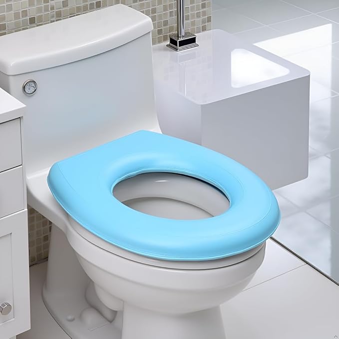 Universal Transparent Anti - Slip Toilet Seat Cover - Fits Most Toilet Sizes, Hygienic & Easy - Clean Toilet Cushion (Precise Dimensions, Fresh & Practical)