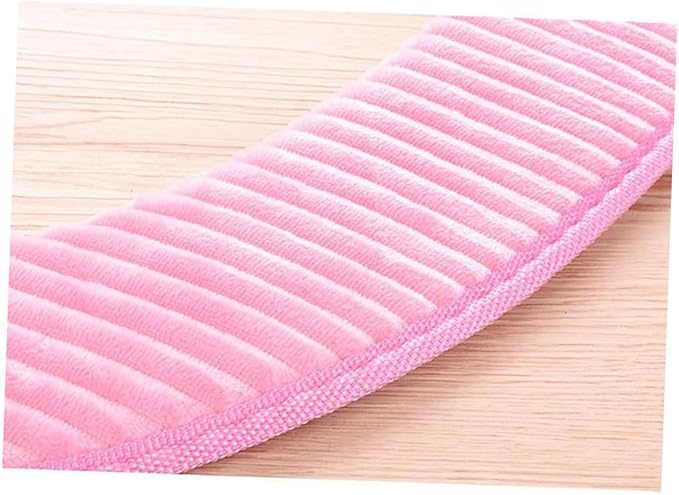 Color - Block Striped Plush Toilet Seat Cover - Universal Toilet Cushion for Multiple Toilets, Thickened & Warm (Precise Size: 43cm×35cm, Comfortable & Practical)