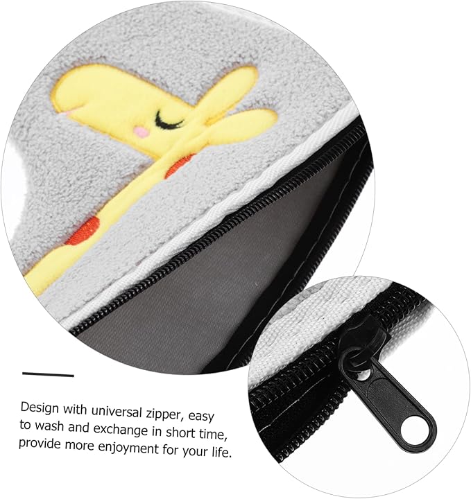 Cute Giraffe Pattern Toilet Seat Cover - Zippered Universal Toilet Cushion (Fits Multiple Sizes, Fun Decoration)