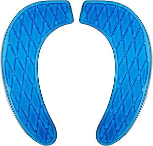 2-Piece Gel Toilet Seat Cushion Pad – Universal Soft Adhesive Toilet Seat Cover for O-Shaped, U-Shaped, Square Toilets