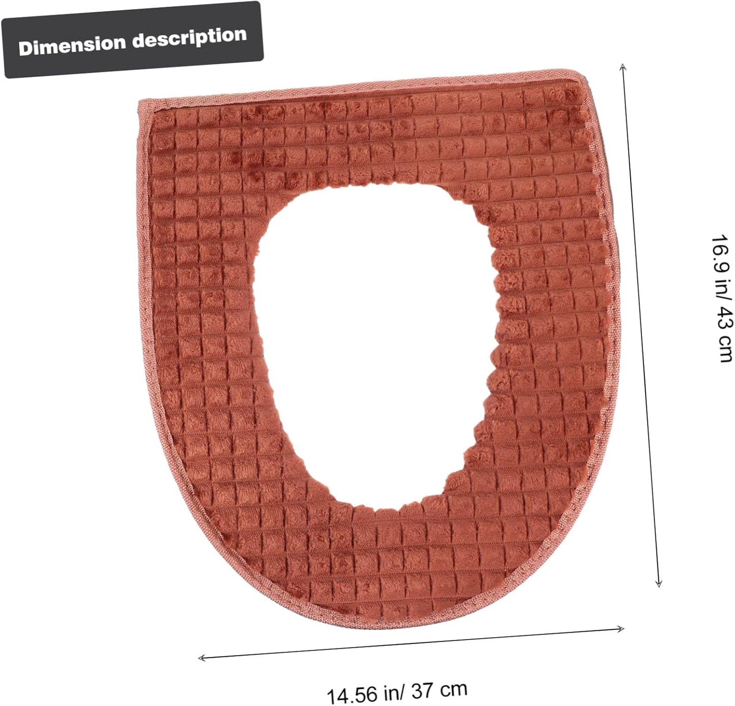 Waffle - Patterned Thick Toilet Seat Cover - Universal Toilet Cushion (Fits Multiple Sizes, Comfort & Warmth)