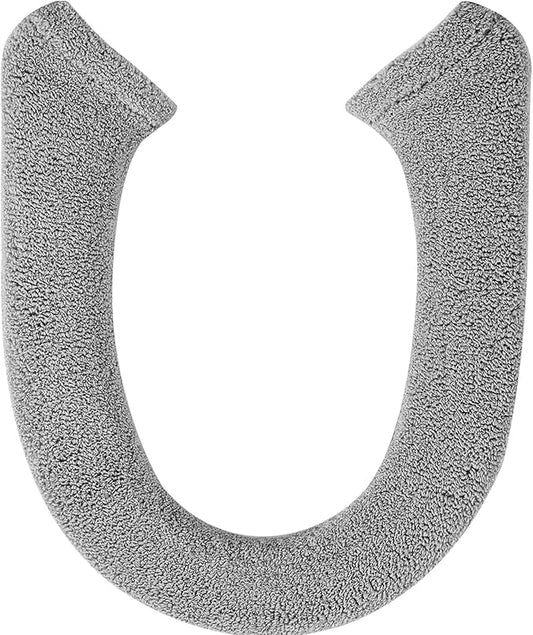 Multi - Type Compatible Plush Toilet Seat Cover - Fits Oval/Standard/Elongated Toilets, Thickened Warm Toilet Cushion (15 - 21 Inch Fit, Practical & Comfortable)